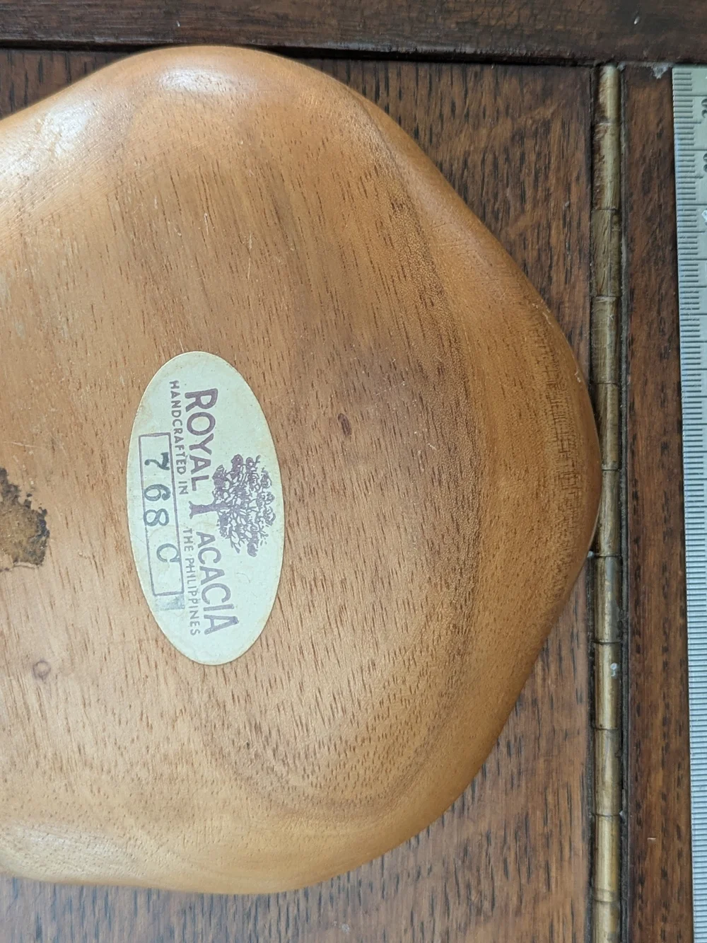 Royal Acacia Handcrafted Wood Small Trays Set of 2